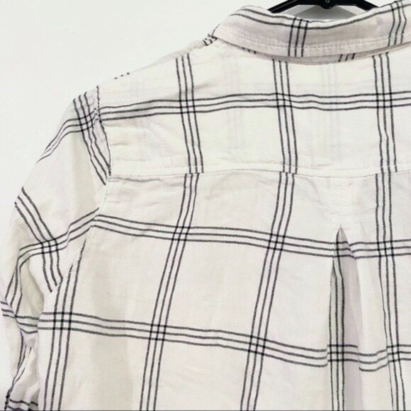 Plaid Cotton Button Down | Sz 2 - Picture 4 of 6